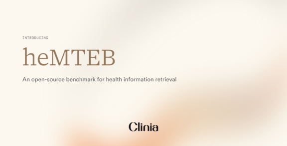 Introducing heMTEB, an open-source benchmark for health information retrieval